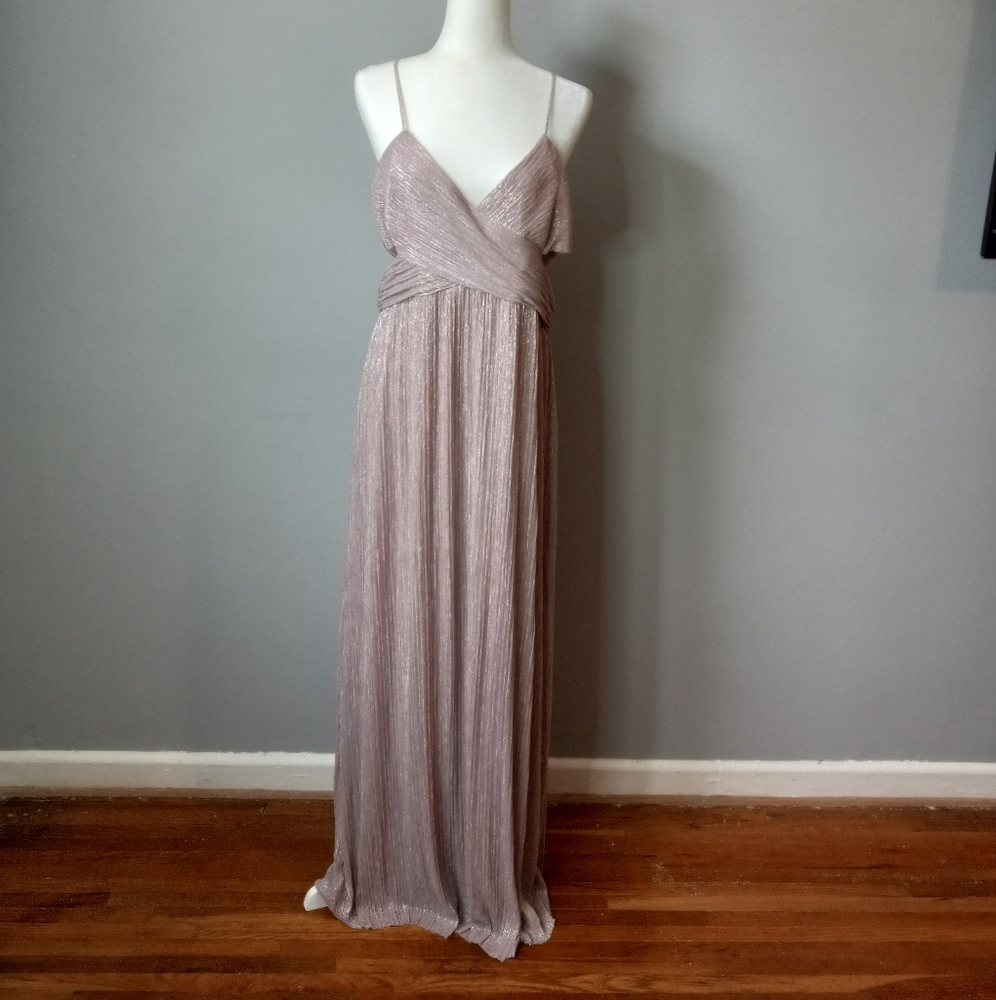 INTERMIX PINK TINA LUREX CUTO DRESS
